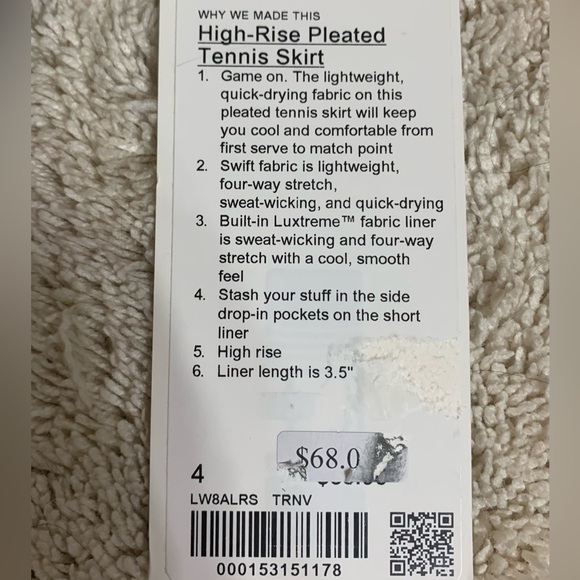 Lululemon High Rise Pleated Tennis Skirt - Picture 9 of 14